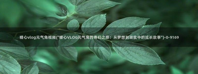 糖心vlog官方：糖心vlog元气兔视频(\