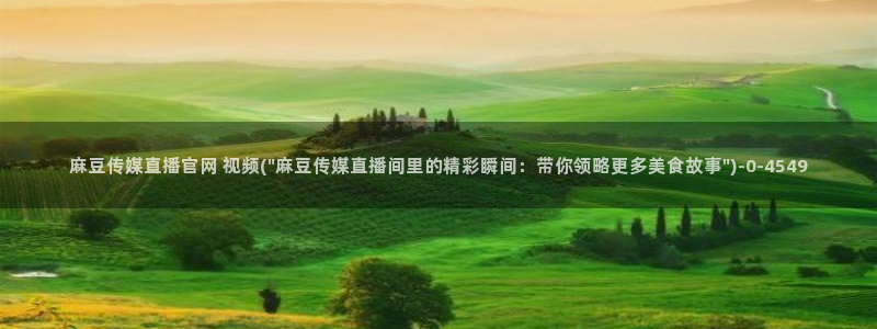 麻豆果冻传媒视频官网：麻豆传媒直播官网 视频(\