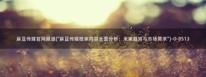 麻豆眏画传媒官网